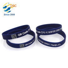 cheap Eco-friendly Customized qr code silicone bracelet
